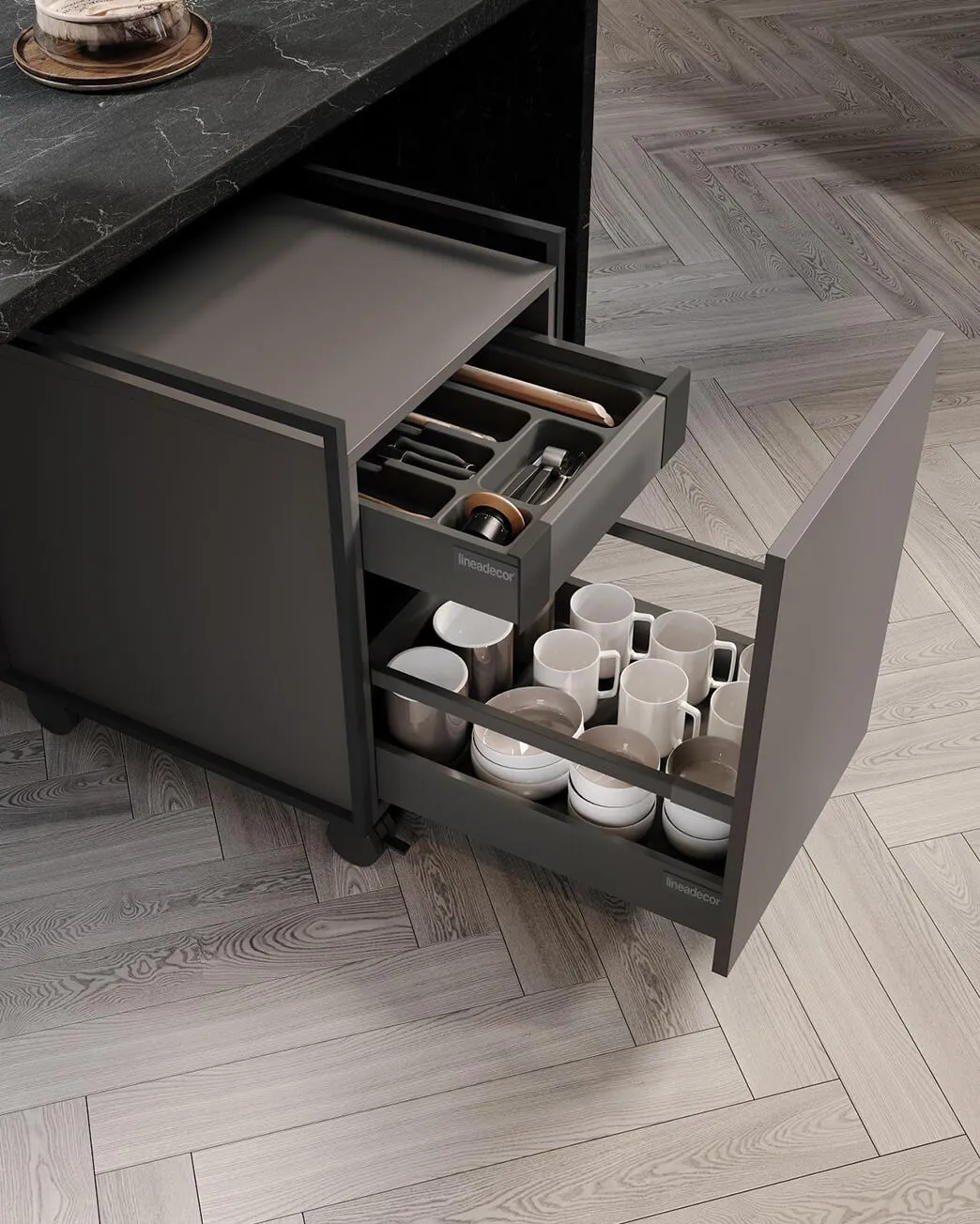 Storage Trolley with Inner Drawer