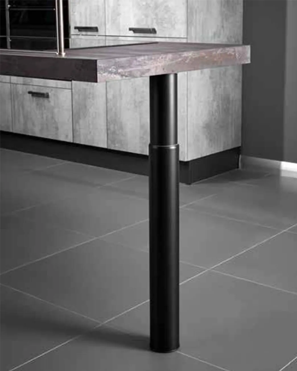 Height Adjustable Black Leg
