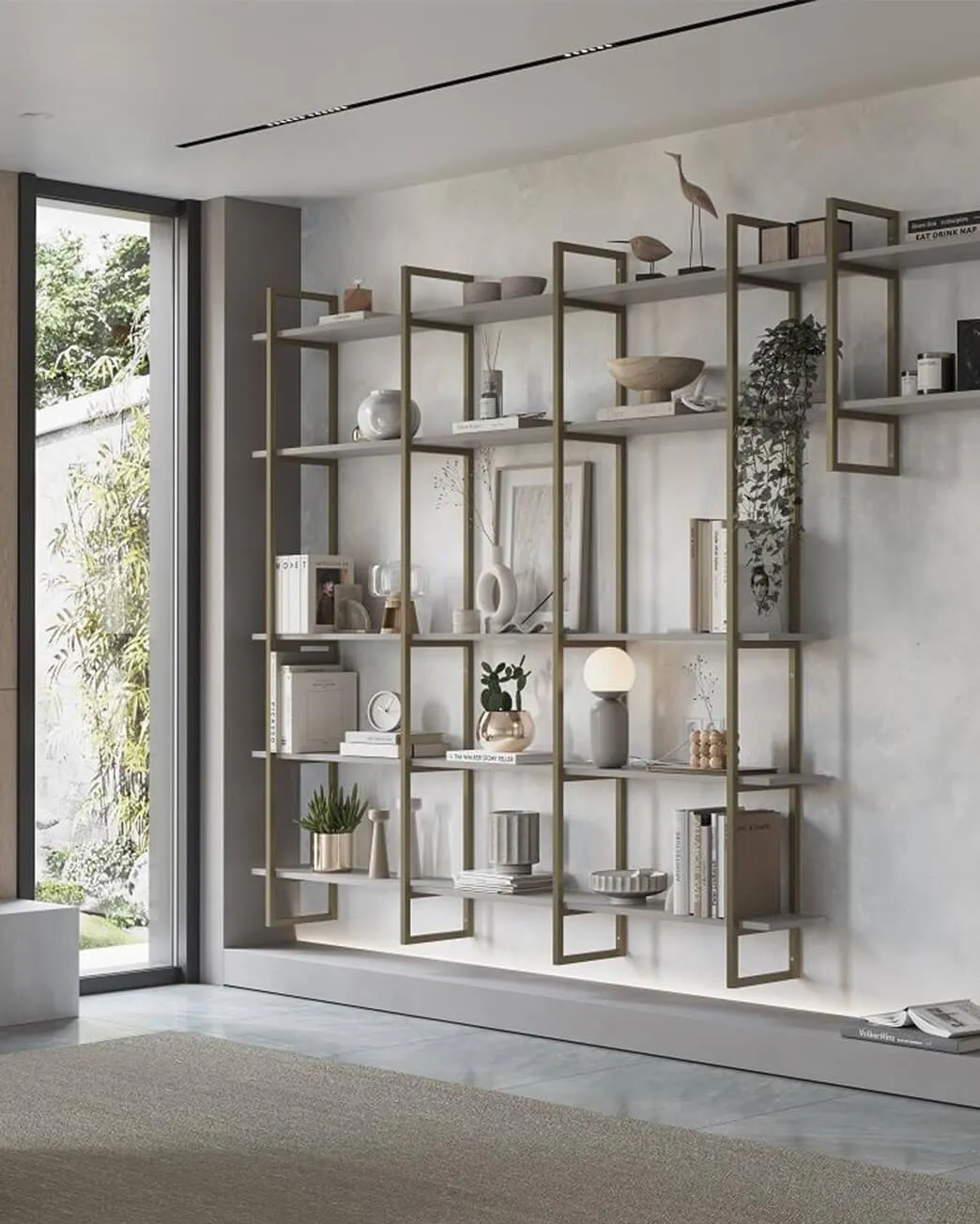 Brushed Bronze Wall Shelf