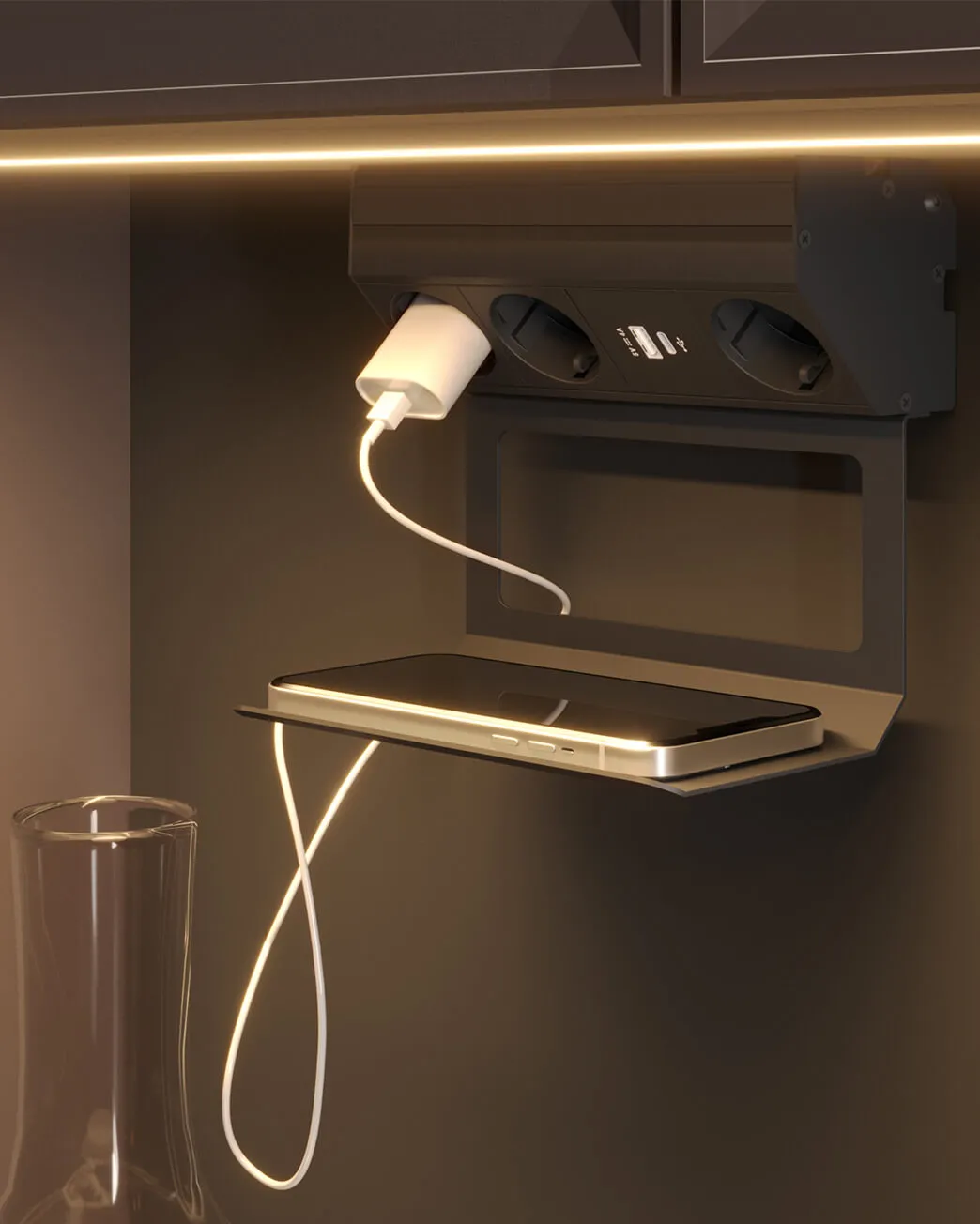 Power Unit with Black Shelf