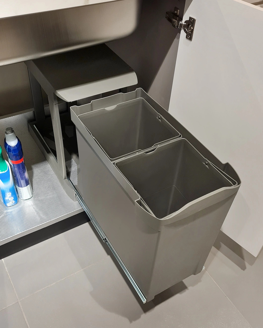 Dark Gray Sliding Trash Can