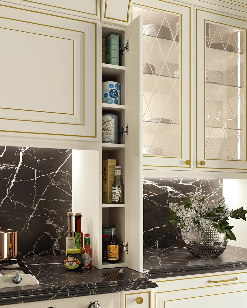 Chimney Hood for Sera with Shelves