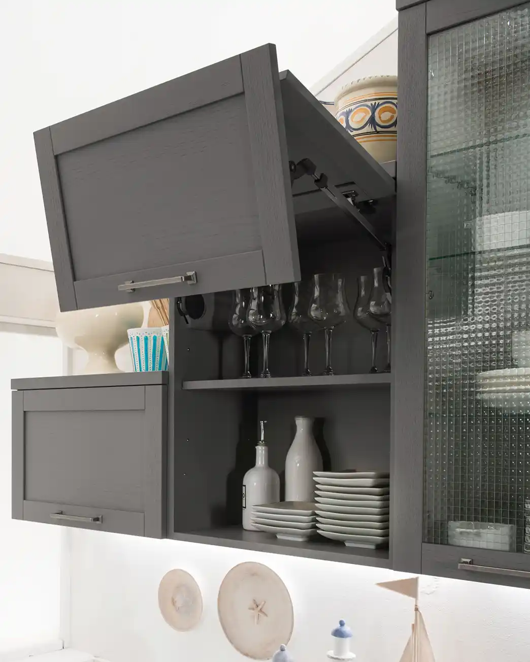 Wall Unit with Folding&Lifting Door