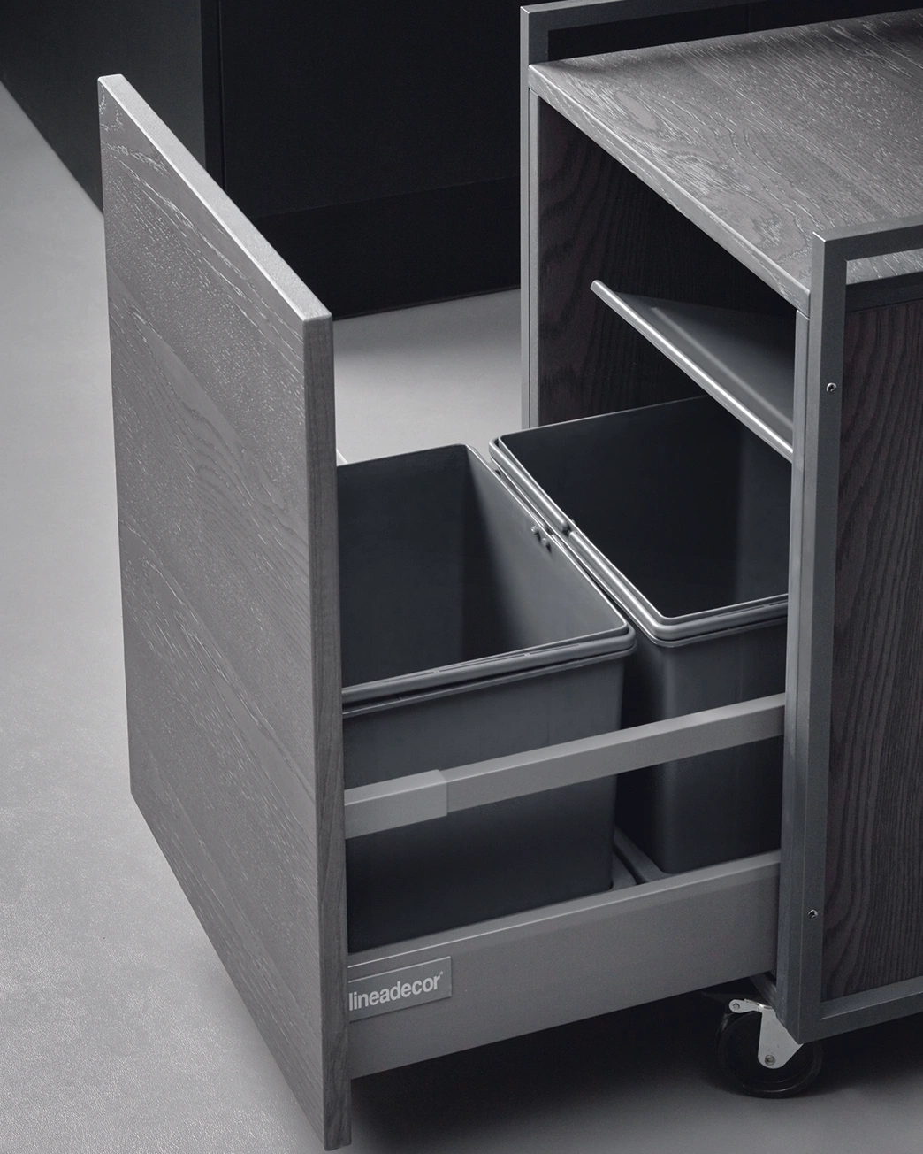 Storage Trolley with Pull-Out Waste Bin