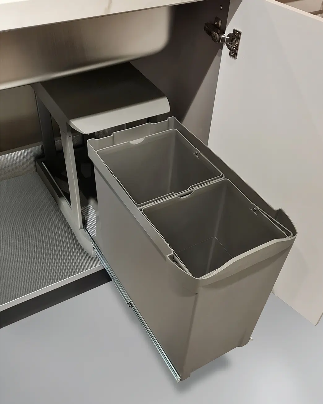 Dark Gray Sliding Trash Can