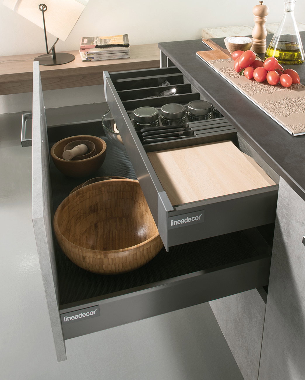 Base Unit with Antaro 2 High Drawers And 1 Inner Drawer