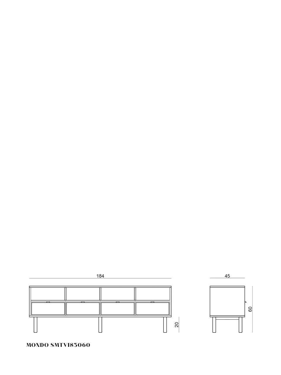 Mondo TV Cabinet With Drawers